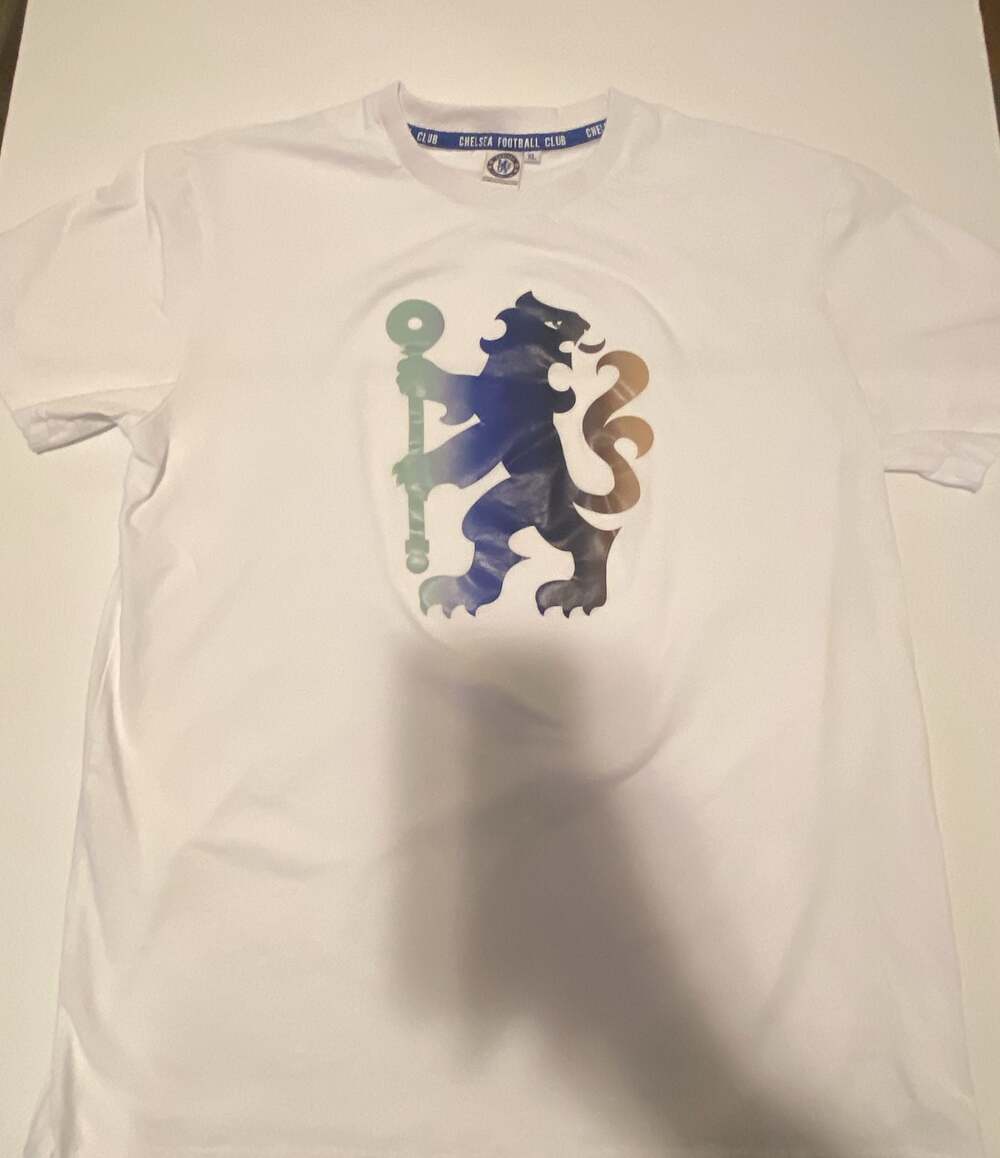 Chelsea FC Rampant Lion Fashion T-Shirt White Men's XL
